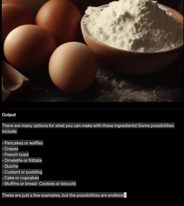 사진을 인식하고 조리법을 제안하는 GPT-4