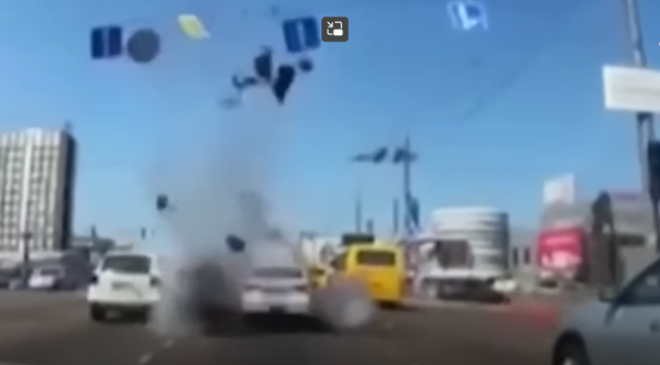 우크라이나 수도 키이유 폭격 영상