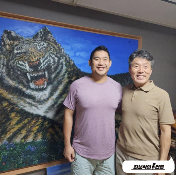 한국에 여행 온 예비사위 앤디와 이웅진 대표