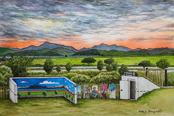 '다온숲 벙커갤러리 응'. 그림 김대년 화백