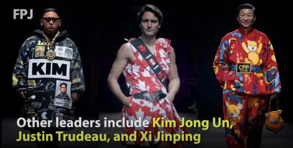 왼쪽부터 김정은, 캐나다 저스틴 트뤼도 총리, 시진핑. FPJ 캡처