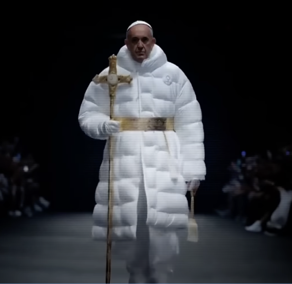 프란치스코 교황. 머스크의 영상 캡처