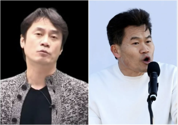 황현필(좌)과 전한길(우)