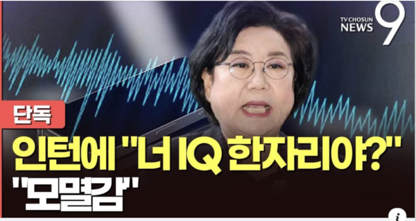 뉴스TVCHOSUN 캡처