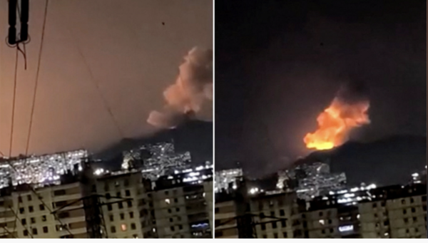 카라카스 폭격 장면. BBC 캡처