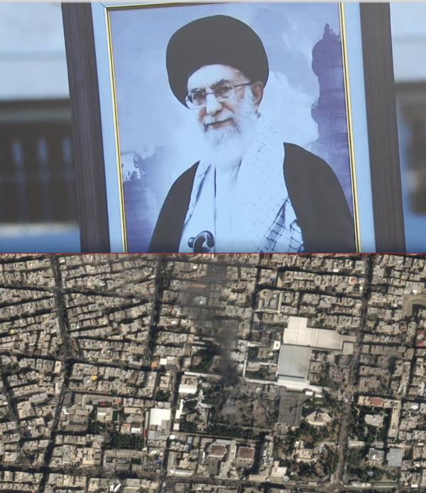 채널A(하메네이), BBC(하메네이 관저 폭격 장면) 캡처